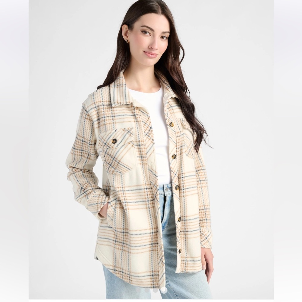 Thread & Supply Plaid Polar Fleece Shacket